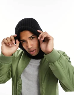 My Accessories Man Knitted Loose Balaclava In