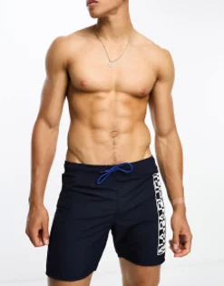 Napapijri Box Logo Woven Swim Shorts In