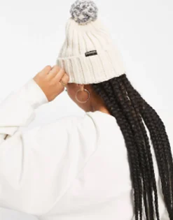 Napapijri Semiury Bobble Beanie In Cream