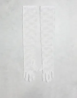 Never Fully Dressed Bridal Lace Gloves Co-Ord In