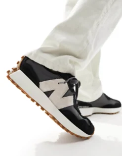 New Balance 327 Trainers In Black And Grey - Exclusive To Asos