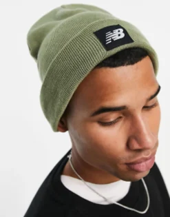 New Balance Logo Patch Beanie In