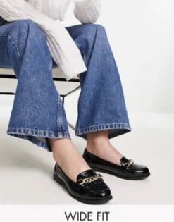 New Look Patent Snaffle Loafer In