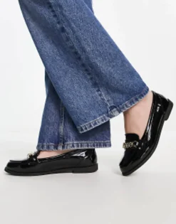 New Look Patent Snaffle Loafer In