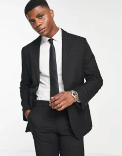 New Look Skinny Suit In Black
