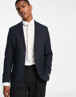 New Look Skinny Suit In Navy