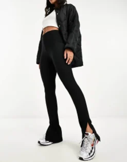 New Look Split Hem Leggings In