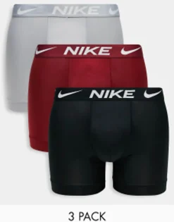 Nike 3 Pack Dri-Fit Microfibre Trunks In Black