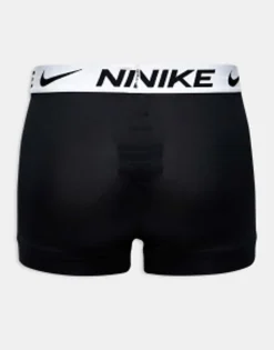 Nike Dri-Fit Essential Microfiber Trunks 3 Pack In With White Waistband