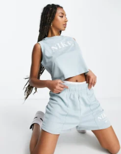 Nike Essential Retro Co Ord In Ocean Blue