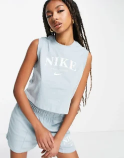 Nike Essential Retro Co Ord In Ocean Blue