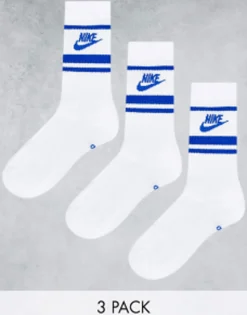 Nike Everyday Essential 3 Pack Socks In /Blue