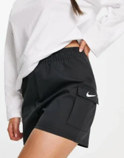 Nike Mini Swoosh Woven Cargo Shorts With Pockets In