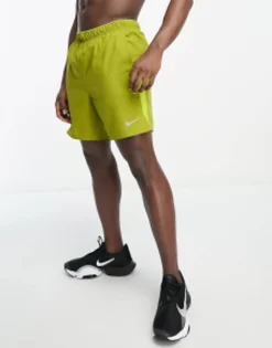 Nike Running Challenger Dri-Fit Shorts In Khaki