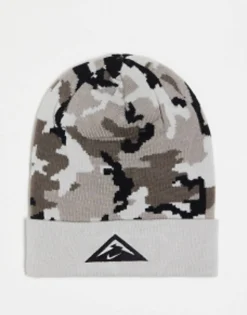 Nike Running Trail Dri-Fit Unisex Camo Printed Beanie In