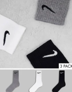Nike Training Unisex 3 Pack Crew Socks In