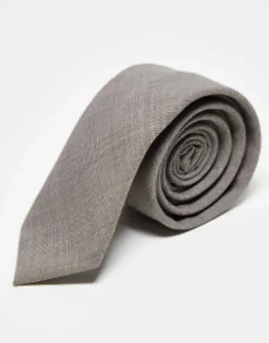Noak Slim Tie And Pocket Square In Houndstooth