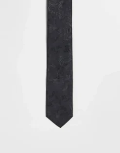 Noak Slim Tie In Swirl Jacquard