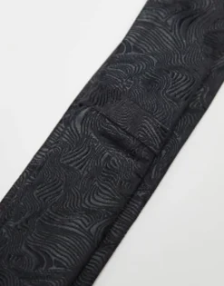 Noak Slim Tie In Swirl Jacquard