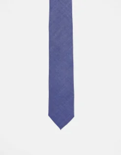 Noak Wool Rich Slim Tie In Blue