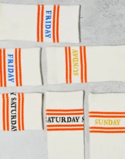Only & Sons 3 Pack Tennis Socks With Weekend Print