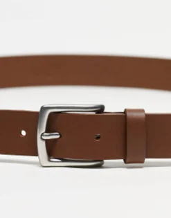 Only & Sons Leather Belt In Tan