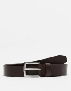 Only & Sons Leather Belt In Brown
