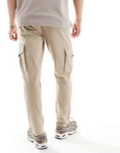 Only & Sons Slim Fit Cargo Trouser In Beige