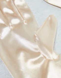 Pieces Long Satin Gloves In