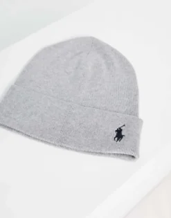 Polo Ralph Lauren Cotton Beanie In With Logo