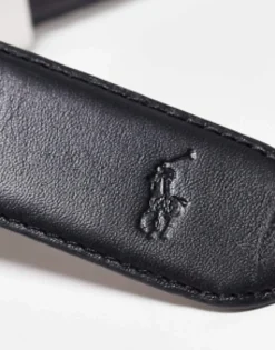 Polo Ralph Lauren Reversible Leather Belt In Black/Tan With Logo