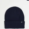 Pull&Bear 2 Multi-Pack Beanies In Navy And