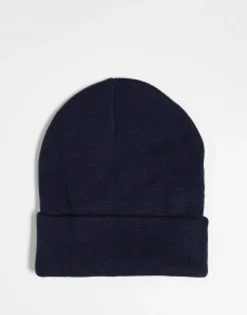 Pull&Bear 2 Multi-Pack Beanies In Navy And