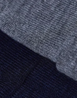 Pull&Bear 2 Multi-Pack Beanies In Navy And