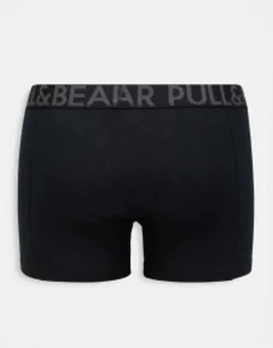 Pull&Bear 3 Pack Contrast Waistband Boxers In
