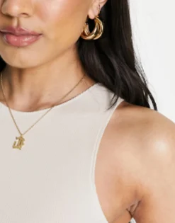 Pull&Bear 3 Pack Ribbed Racer Neck Cropped Top Ecru, Khaki