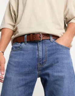 Pull&Bear Faux Leather Belt In