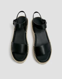 Pull&Bear Flatform Espadrille Sandal In