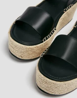 Pull&Bear Flatform Espadrille Sandal In