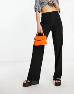 Pull&Bear High Waisted Tailored Trousers In