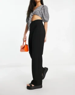 Pull&Bear High Waisted Tailored Trousers In