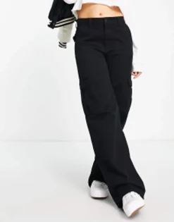 Pull&Bear Wide Leg Cargo Trousers In