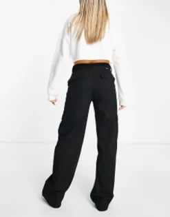 Pull&Bear Wide Leg Cargo Trousers In