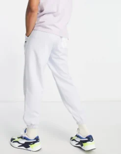 Puma Downtown Joggers With Checkerboard Pocket In Pale Blue