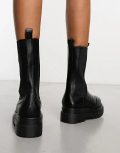 Raid Adalee Stitch Detail Calf Length Boots In