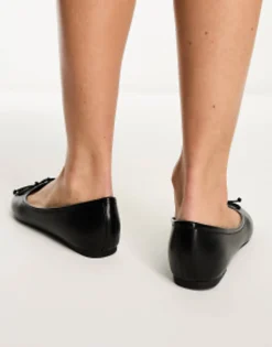 Raid Wide Fit Marie Ballet Flat With Bow In Black