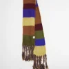 Reclaimed Vintage Unisex Knit Stripe Tassle Scarf