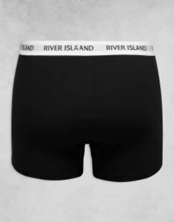 River Island 5 Pack Trunks In White And