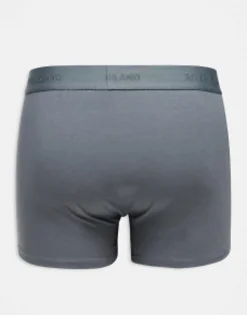 River Island 4 Pack Trunks In Dark Grey