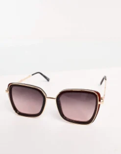 River Island Oversized Glasses With Metal Rim In